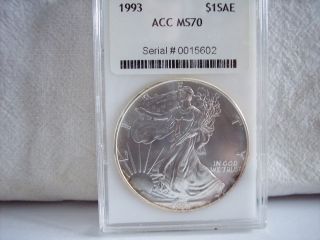 1993 American Silver Eagle Uncirculated Dollar photo