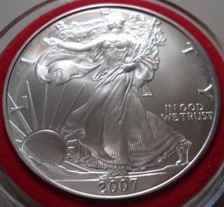 2007 American Silver Eagle Walking Liberty Dollar.  999 One Ounce Uncirculated Ms photo