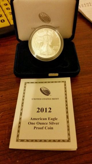 2012 W American Silver Eagle Gem Proof In U.  S.  Packaging With photo