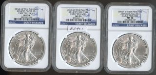 Five 2014 (w) Ngc Ms70 Eagle $1 (2401) Early Release.  The Best.  Carefully Check photo