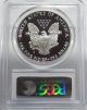 1990 - S Pcgs Pr 69 Dcam Silver American Eagle 1 Oz Proof Silver Bullion Coin Silver photo 1
