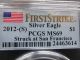 2012 - (s) American Silver Eagle Pcgs Ms69 First Strike San Fran Silver photo 1