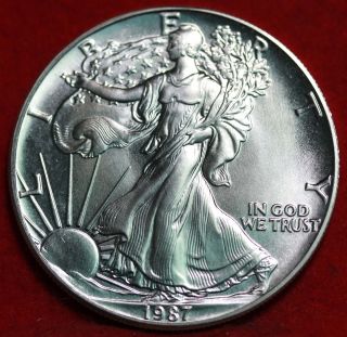 Uncirculated 1987 American Eagle Silver Dollar photo