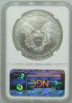 2002 Ngc Ms69 1oz American Silver Eagle $1 Coin - 221 - D1 Silver photo 1