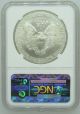 2001 Ngc Ms69 1oz American Silver Eagle $1 Coin - 339 - D1 Silver photo 1