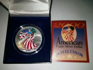 2000 American Silver Eagle Colorized photo