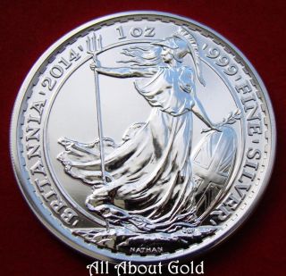 2014 Silver Coin 1 Troy Ounce Oz Britannia British Royal Pride Patriotism photo