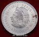1948 Silver Coin Asw.  8681 Ounce Mexico Cuauhtemocs 5 Pesos Aztec People Au Silver photo 10