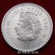 1948 Silver Coin Asw.  8681 Ounce Mexico Cuauhtemocs 5 Pesos Aztec People Au Silver photo 2