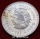 1948 Silver Coin Asw.  8681 Ounce Mexico Cuauhtemocs 5 Pesos Aztec People Au Silver photo 8
