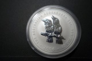 2006 Australia Kookaburra $1,  1 Oz.  999 Silver,  Airtite,  Unc,  Uncertified,  Ungraded photo