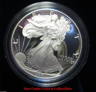 1995 $1 Silver Eagle Proof.  With.  1oz.  999 Silver. photo