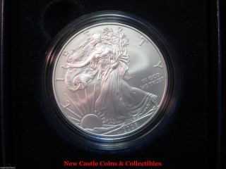 2008 - W $1 Silver Eagle.  Satin Finish Unc.  1oz.  999 Silver. photo
