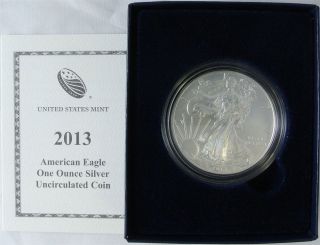2013 - W United States American Eagle Silver Dollar - Unc photo