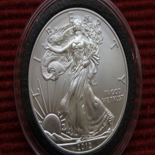 2012 1 Oz.  Silver American Eagle - Uncirculated - Ms,  Bu,  - photo