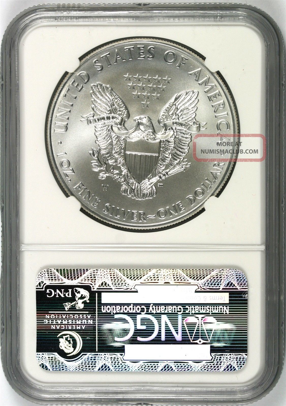2011 - W Silver American Eagle $1 Ngc Ms70 Eagle 25th Anniversary