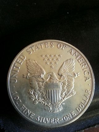 1989 1 Oz Silver American Eagle Coin - Brilliant Uncirculated - W/ Bonus photo