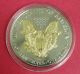 2009 American Eagle 1oz Silver Proof Coin (2 Tone 24 Gold Gilded) W/box &coa Silver photo 4