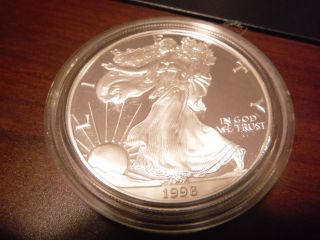 1998 - P 1 Oz Proof Silver Walking Liberty Dollar photo
