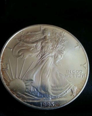 1995 Bu Silver American Eagle 1 Oz Coin photo