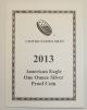 2013 W $1 Proof Silver Eagle Take A Look Silver photo 2