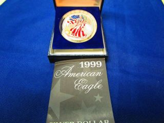 1999 1oz Silver American Eagle (brilliant Uncirculated) Walking Liberty Color photo