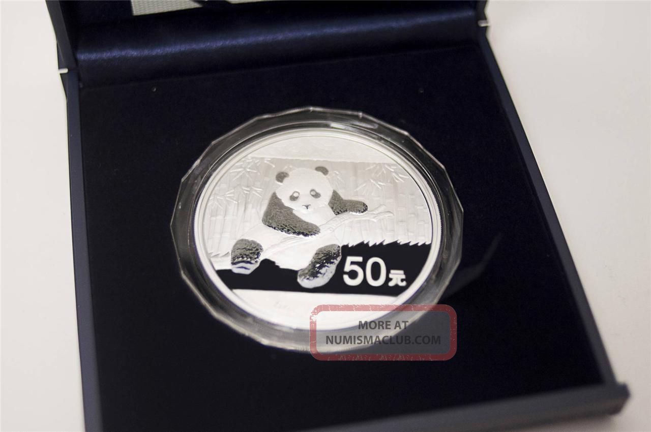 2014 5 Oz Proof Silver Chinese Panda Coin W/ And Box A294