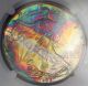 1986 Silver Eagle $1 Unc Details Ngc Artificial Toning Monster Rainbow Color Silver photo 5