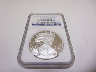 2014 W Eagle S$1 Early Releases Pf 70 Ultra Cameo Ngc 1oz photo