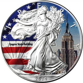 1 Dollar American Silver Eagle 2014 Colored Edition 