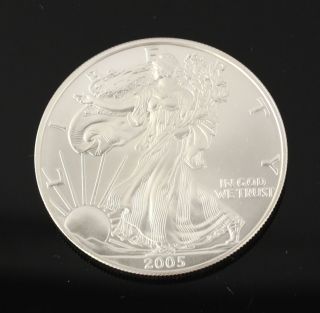 2005 American Silver Eagle - 1ozt Fine.  999 Ase Investment Usa Dollar Coin photo