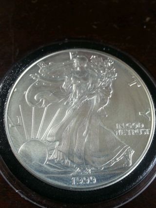 1999 1 Oz Silver American Eagle Coin - Brilliant Uncirculated - With Bonus photo