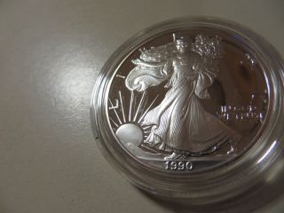 American Eagle Silver Bullion 1990 One Ounce Proof Coin photo