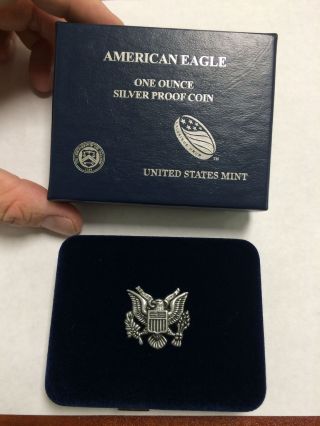 2012 - W 1 Oz Proof Silver American Eagle Coin - And Certificate photo