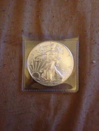 2014 1 Troy Oz.  999 Fine Silver American Eagle $1 Coin Sku29721 photo
