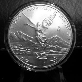 2014 1 Oz Silver Mexican Libertad Coin In Airtite 