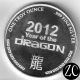 2012 1 Oz Silver Year Of The Dragon Round -.  999 Pure Silver Bullion Q62 Silver photo 1