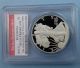 2012 S Pcgs Proof 69 Deep Cameo First Strike Silver Eagle,  Red 75th Ann Label Silver photo 4