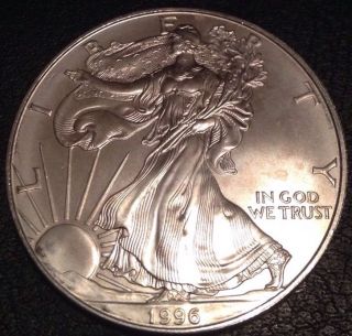 American Eagle Silver Dollar 1996 1oz (toned) photo