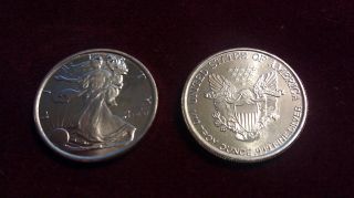 . 999 Uncirc.  1/10th Oz.  Pure Silver Coin American Eagle Liberty Fast Ship photo
