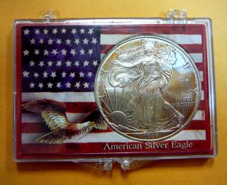 2008,  American Silver Eagle Dollar Rainbow Toned 7 - 258 photo