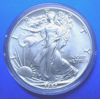 1987 American Eagle Silver Dollar 1 Oz Bu photo