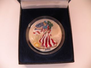 2000 American Eagle Silver Dollar In Color photo