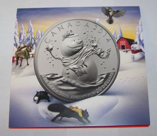 2014 Canada $20 For $20 Silver Snowman Coin With Royal Canadian photo