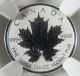 2013 Canada $1 25th Anniversary Reverse Proof Maple Leaf 1/20oz Silver Coin Pf69 Silver photo 2