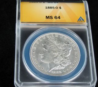 1885 O Anacs Ms64 Morgan Silver Dollar Great Investment photo