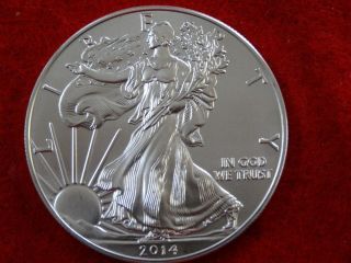 2014 Bu American Silver Eagle Dollar (99.  9 Silver) photo