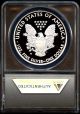 2008 - W Proof American Silver Eagle First Day Of Issue Anacs Pr - 70dcam Silver photo 1