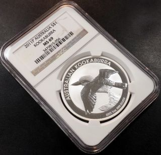 2011 P $1.  00 Australia Silver Kookaburra Graded Ms 69 By Ngc photo
