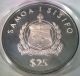 1986 Government Of Western Samoa 5 Troy Ounce.  999 Silver Coin Box Australia & Oceania photo 4